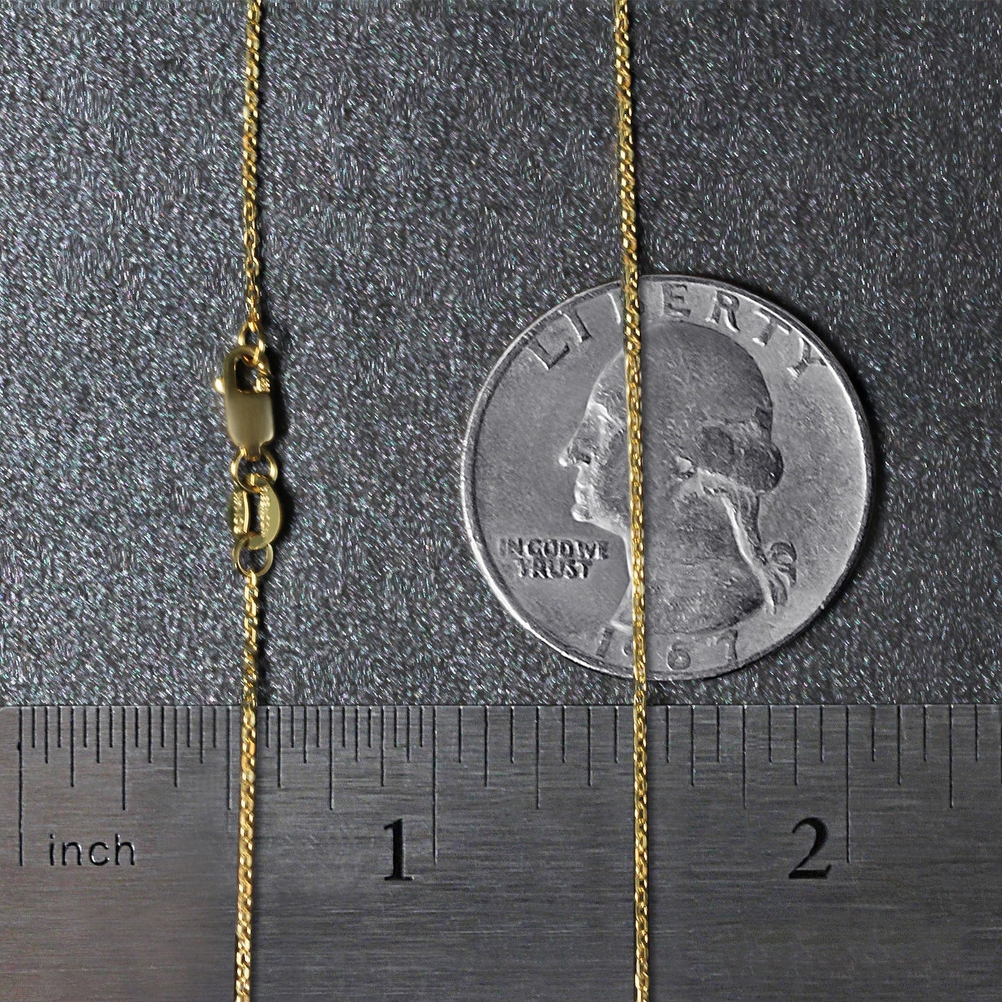 18k Yellow Gold Diamond Cut Cable Link Chain (0.80 mm)