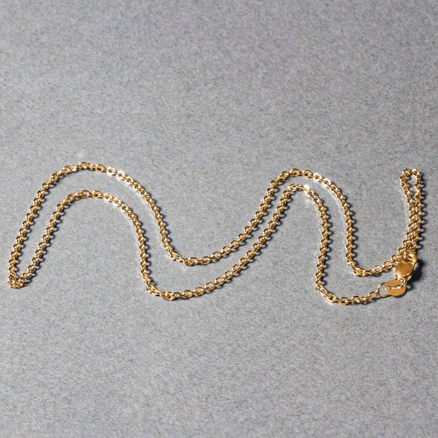 18k Yellow Gold Diamond Cut Cable Link Chain (1.50 mm)