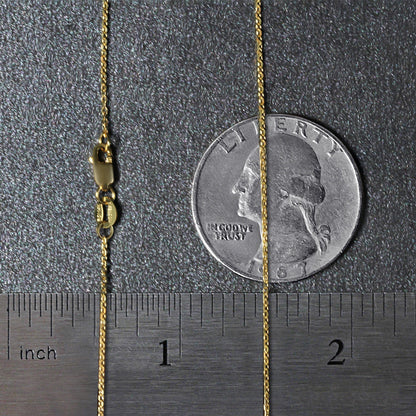18k Yellow Gold Diamond Cut Cable Link Chain (0.80 mm)