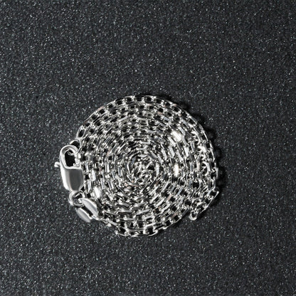 18k White Gold Diamond Cut Cable Link Chain (1.90 mm)