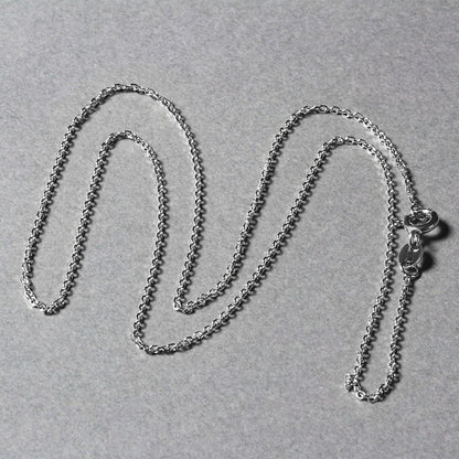 18k White Gold Diamond Cut Cable Link Chain (1.10 mm)